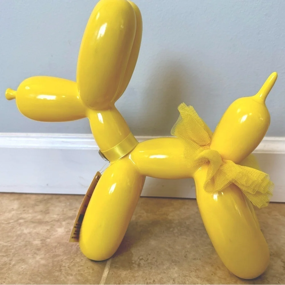 Unique Adorable Yellow Balloon Dog Sculpture- Celebrate- Valentine’s Day Decor